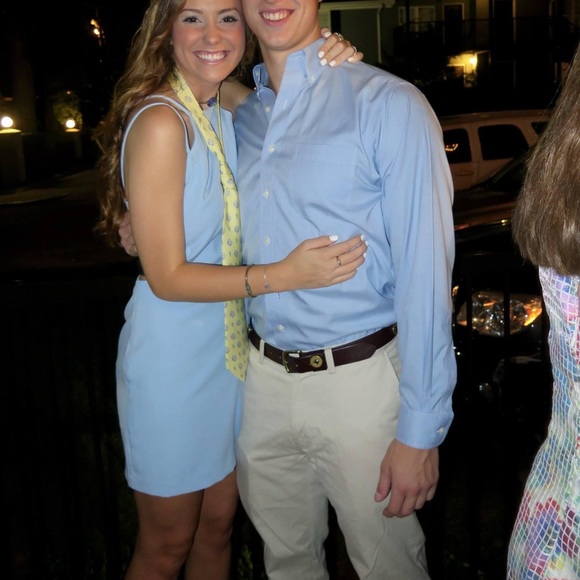 English Factory Baby Blue Cutout Dress - Picture 7 of 7